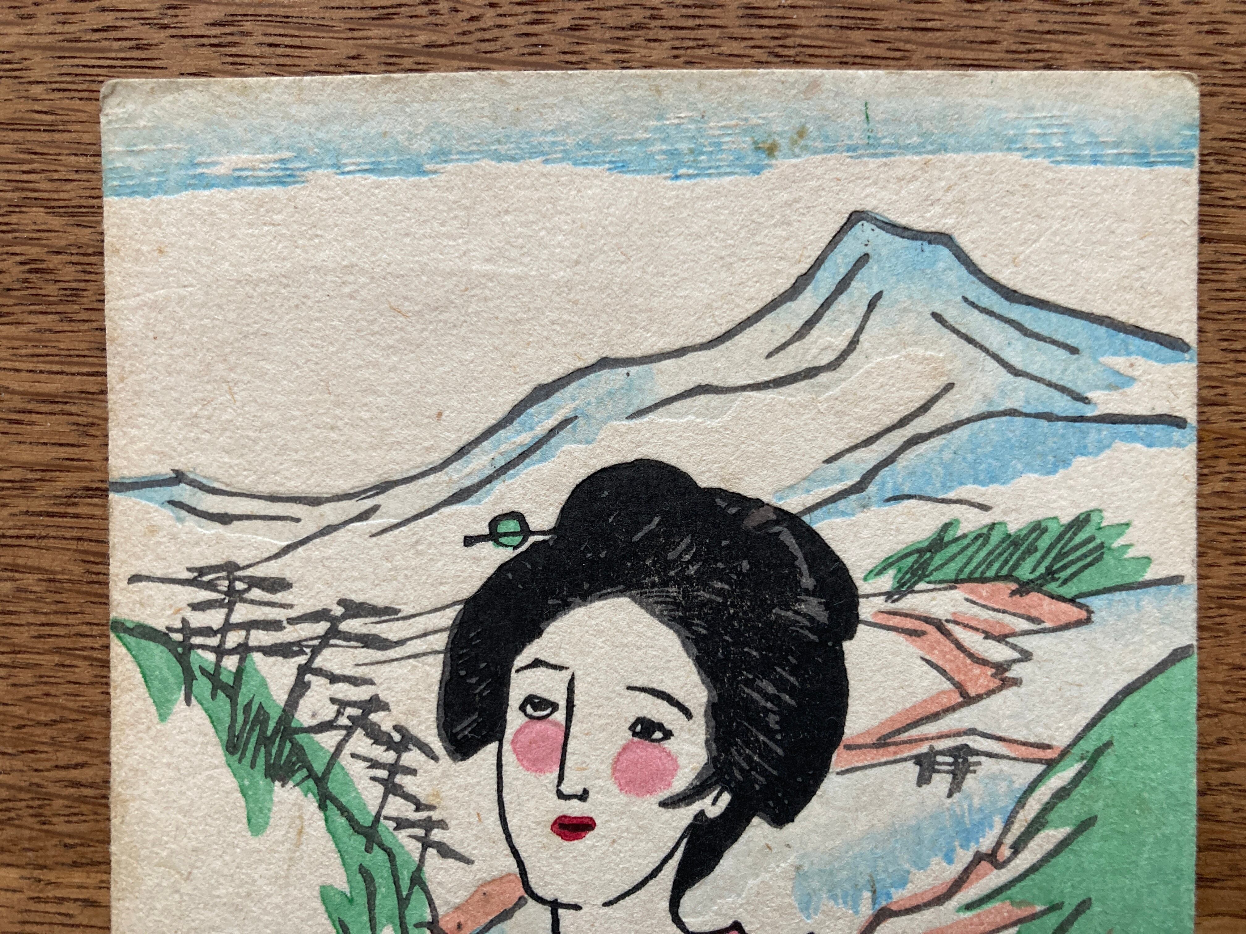 竹久夢二 木版画 ハガキサイズ | 仙台浪漫