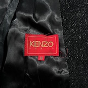 KENZO PARIS ケンゾー ツイード ウール 比翼 ジャケット コート サイズ M /ビンテージ