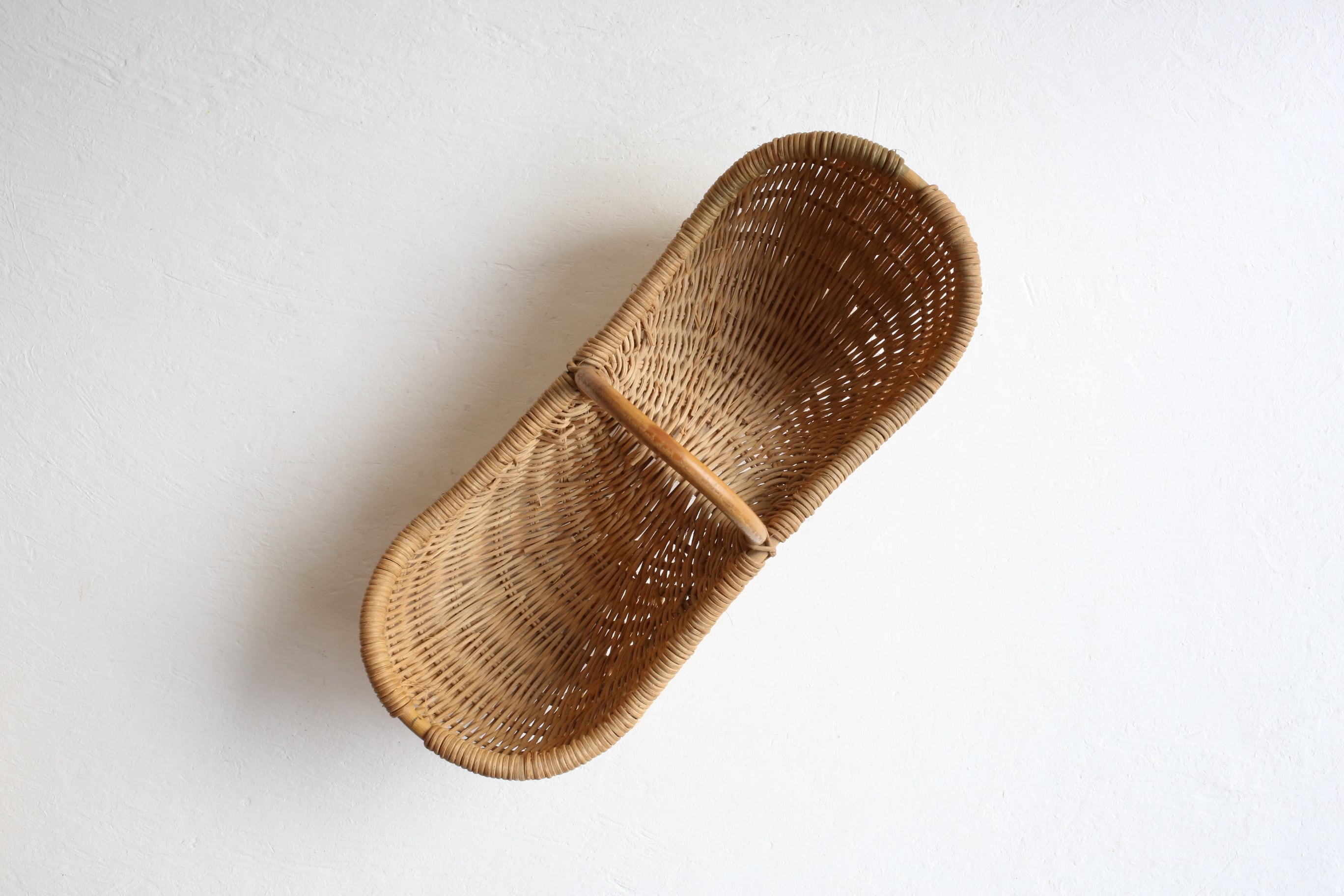 フランス アンティーク ヴィンテージ 小ぶりのピーナッツ型パニエ