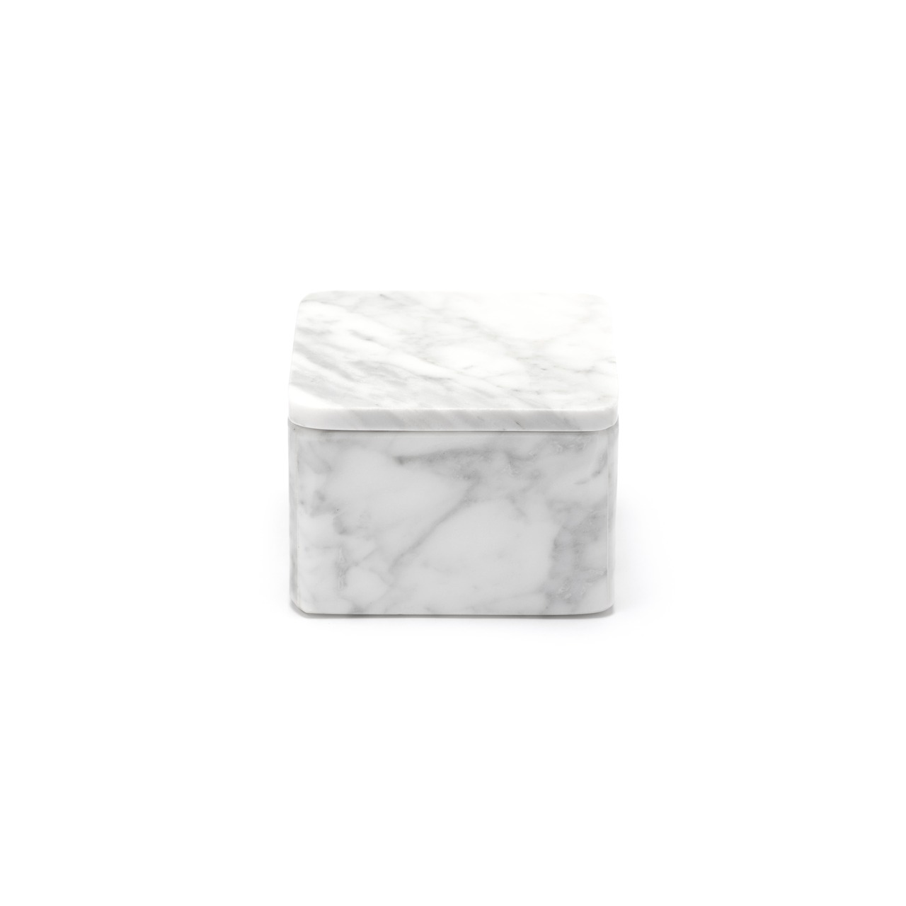 MARBLE SQUARE TRINKET BOX - Bianco Carrara