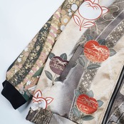 【BJK-M0021】Msize再構築リバーシブル着物ボンバー KIMONO REVERSIBLE BOMBER JACKET