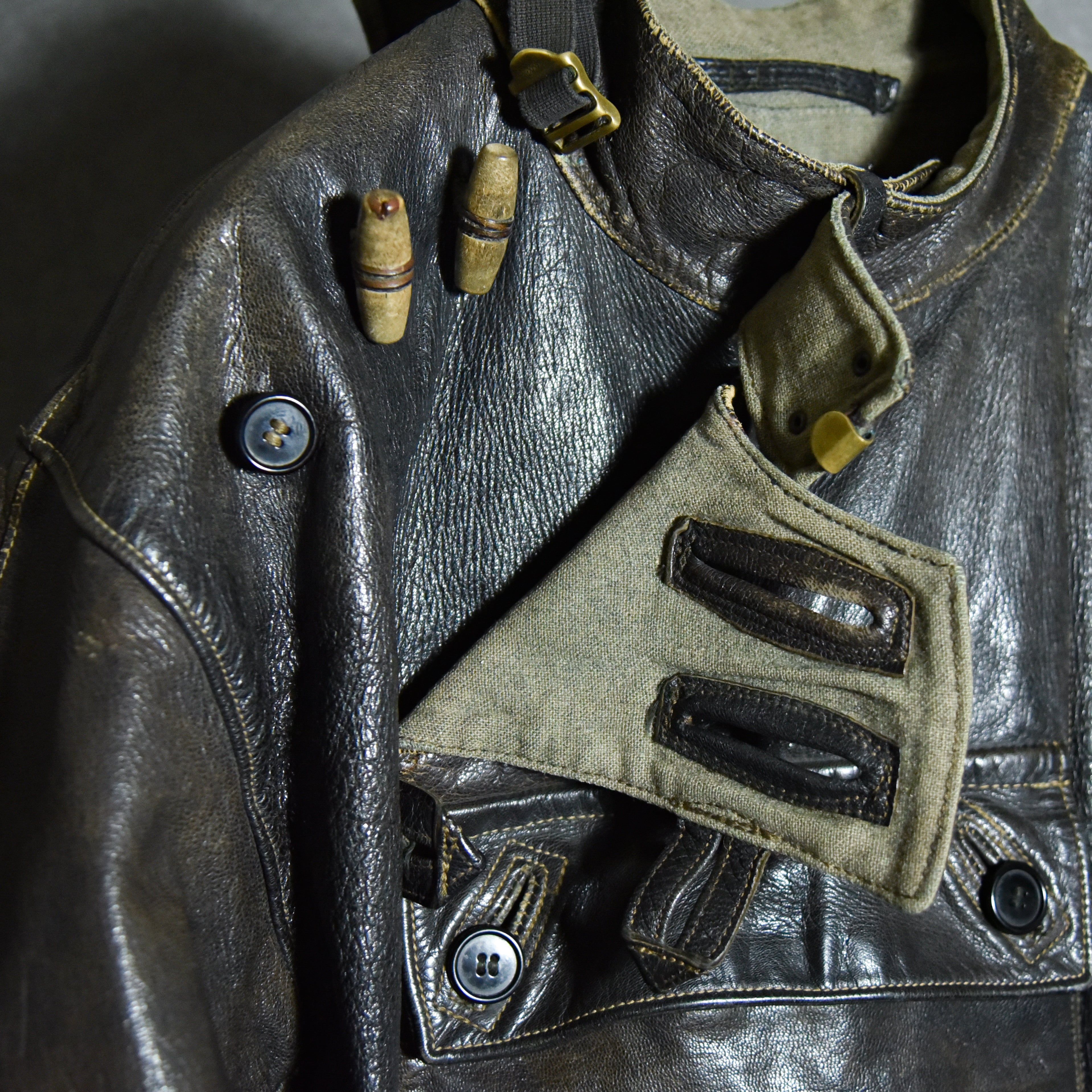 s Swedish Army Leather Motorcycle Jacket スウェーデン軍 レザー