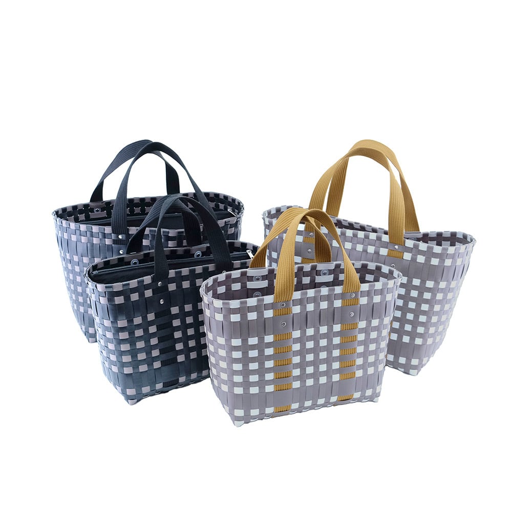 shesay ブロックチェック 保冷ポーチ付きバッグ（L） | Zakka so-la