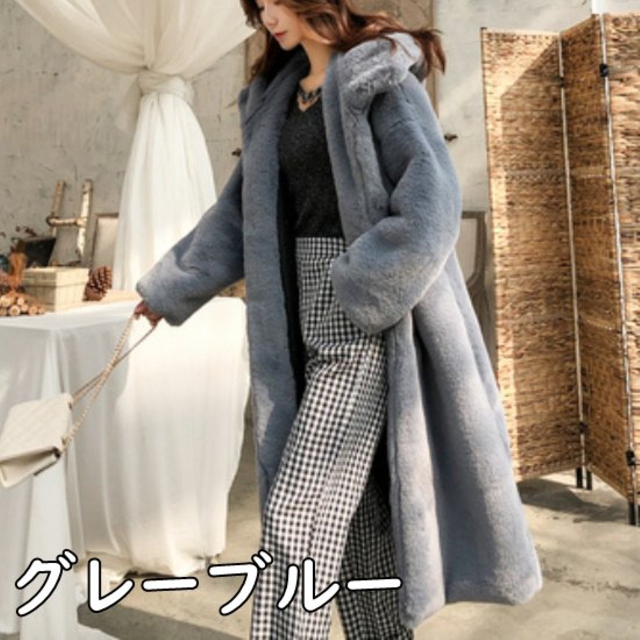 フェイクファーコート フェイクファー ファーコート レディース ロング  