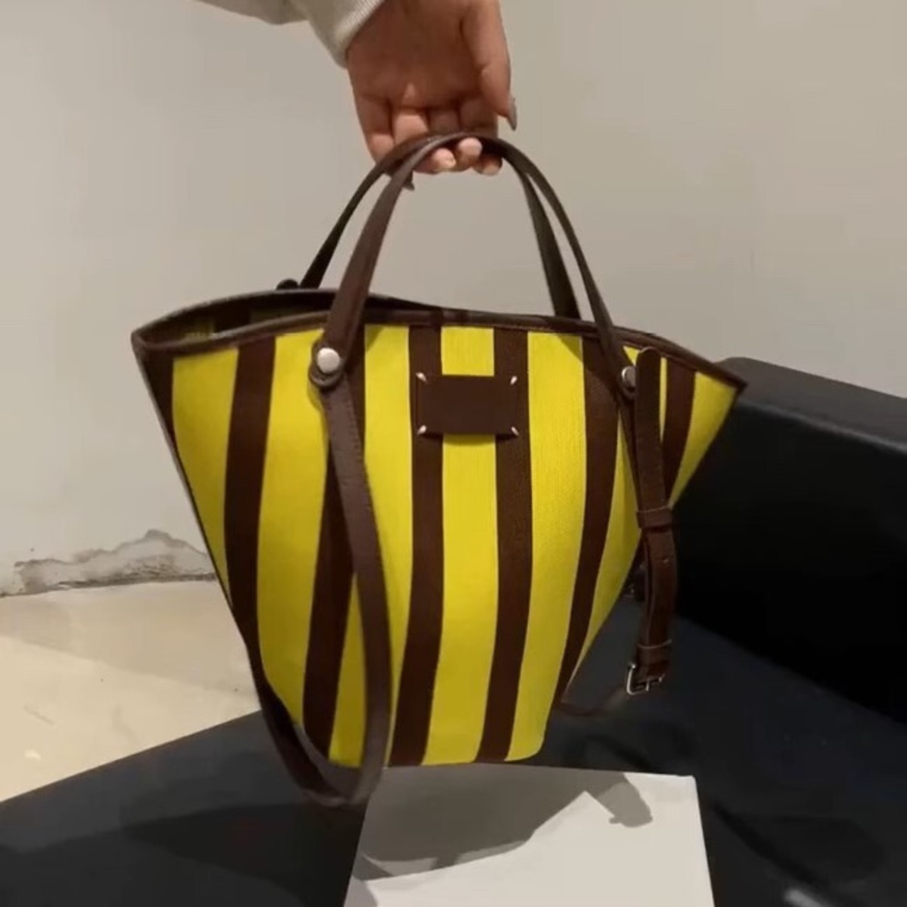 stripe 2way bag
