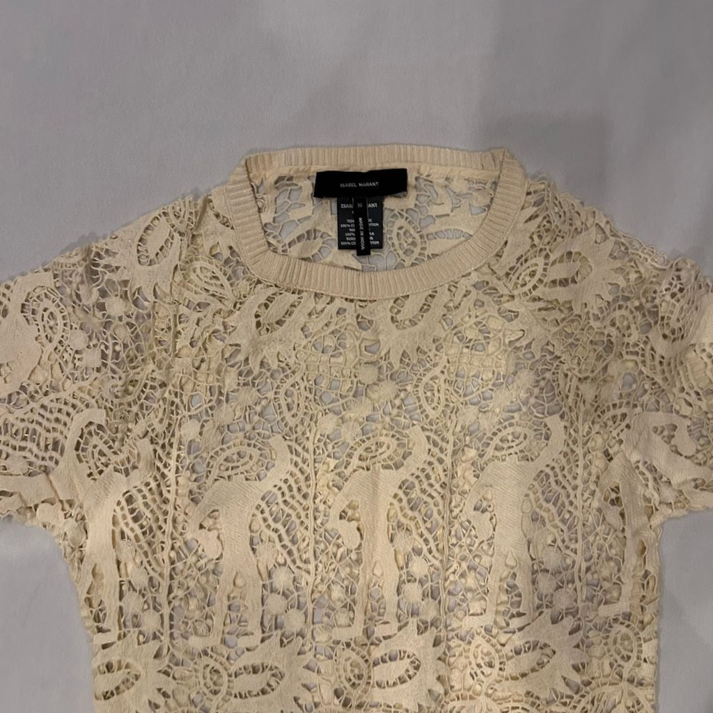 ISABEL MARANT イザベル マラン Lace Tops トップス N1501 ホワイト