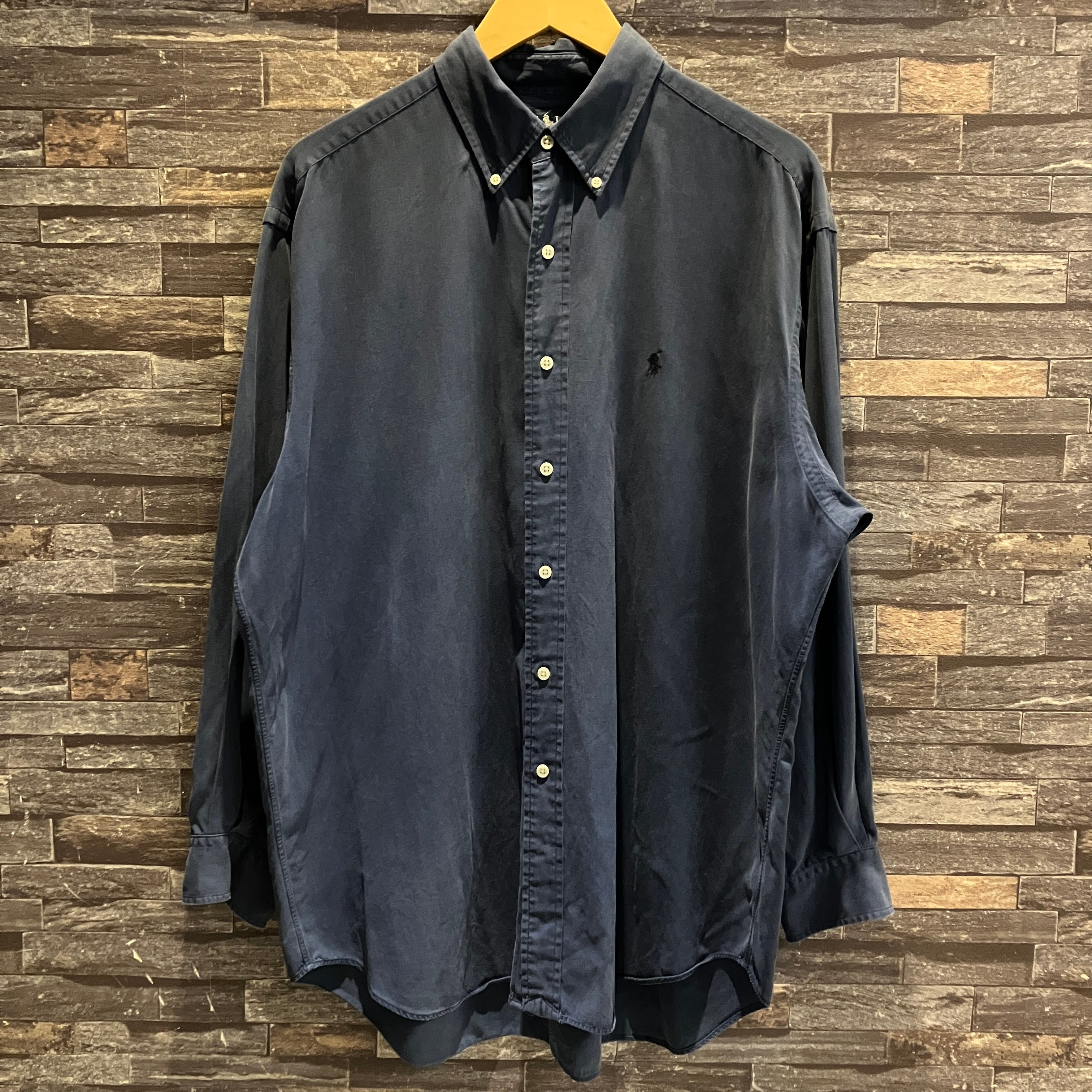 RALPH LAUREN BLAKE SILK/COTTON SHIRT NAVY | safarionline