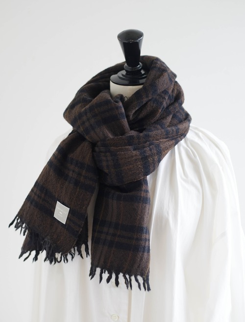 LOCALLY(ローカリー) /check muffler / black × brown × gray