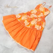 フラダンス 衣装 ワンピース ドレス オレンジ系 アロハスタンダード ALOHASTANDARDS 日本製 バラ柄 ロケラニ柄 キャミソールドレス フレアスカート ダンス衣装 ハワイアンダンス レディース ホワイト系 オレンジ系 橙 華やか 鮮やか かわいい おしゃれ キャミソール ワンピ ロケラニ ローズ バラ柄 フレア Aライン ギャザー フラワープリント ハワイアンテイスト ボリュームスカート ひらひら ふんわり キュート エレガント かわいい 大人女子 ダンス発表会 フラレッスン フラショー