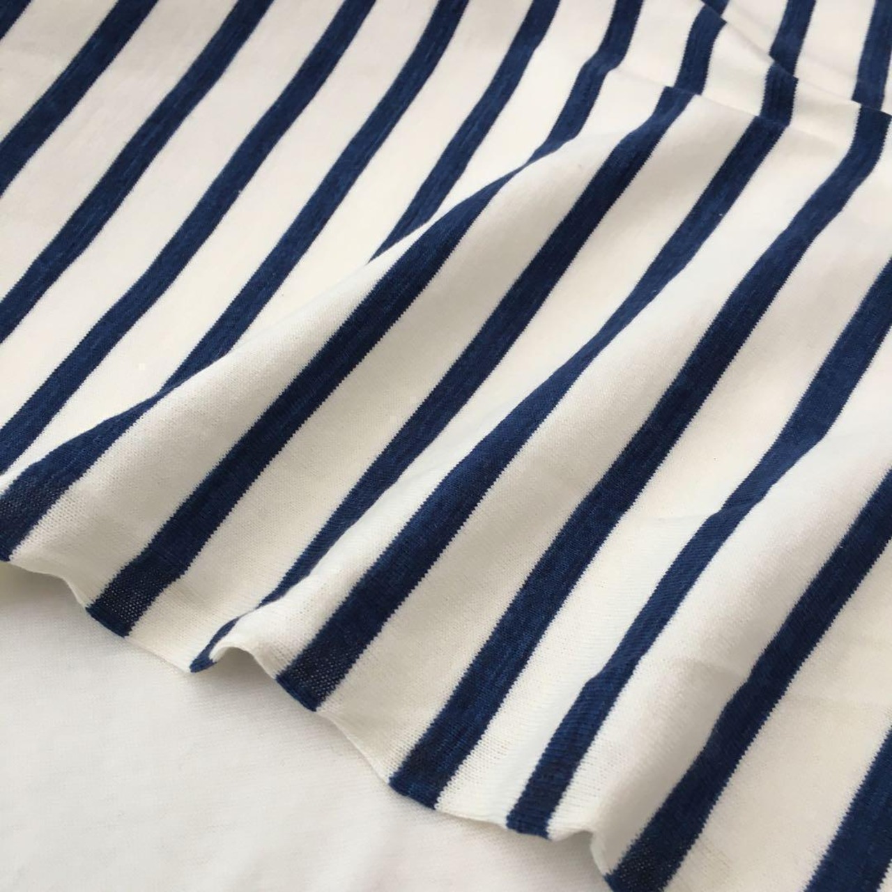 綿100%スペックボーダーニット生地-270㎝-curl tricot　2FX/5189●