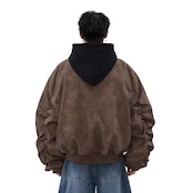 【暖かさUP】レザー中綿ジャケット T1323