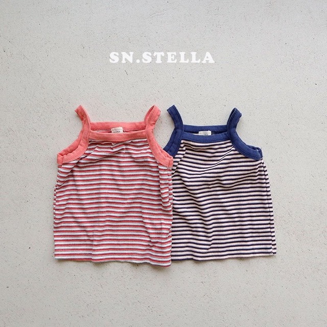 【取寄】sn.stella｜como ribbed sleeveless｜コモリブノースリーブ｜XS-JM｜kids&jr｜26 summer