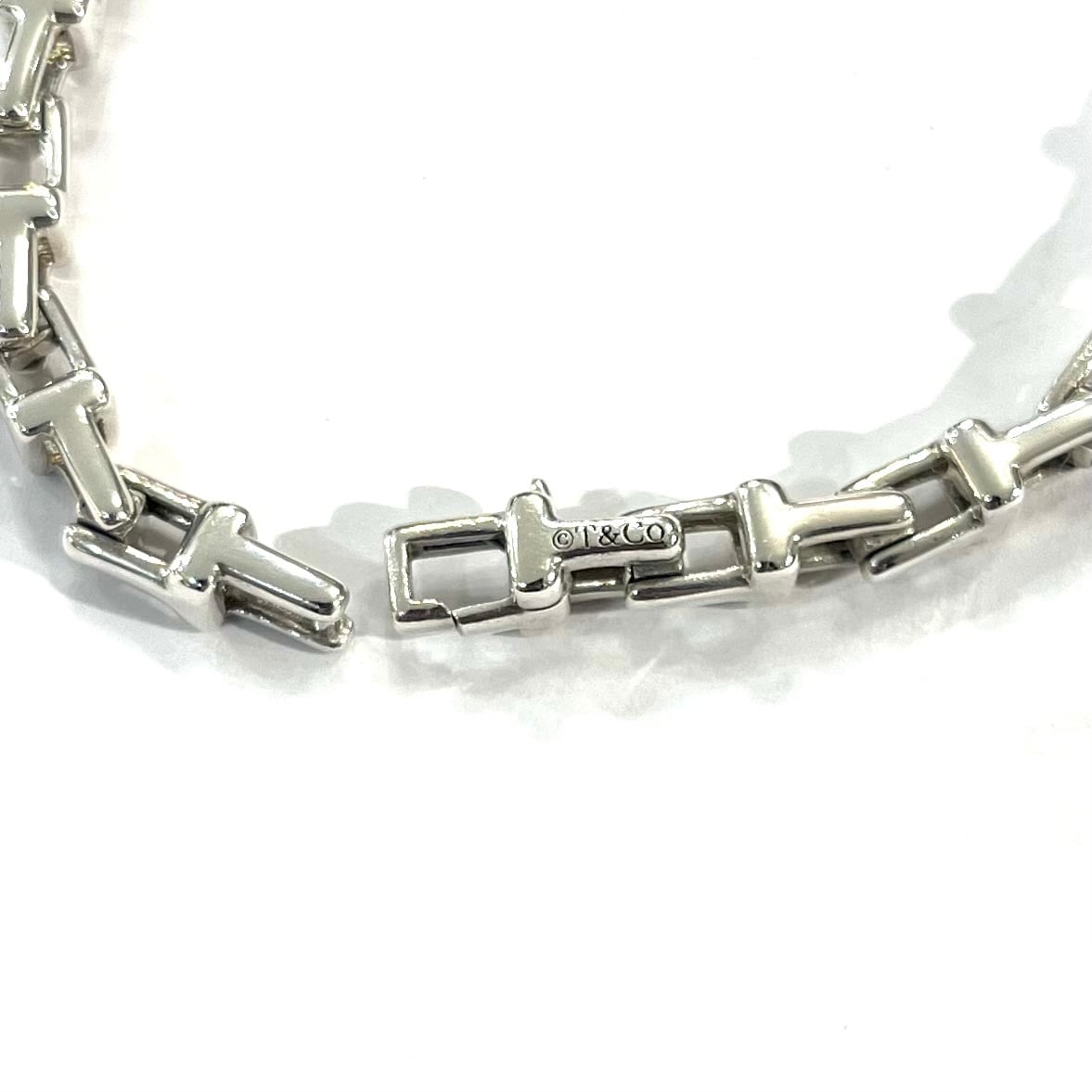 激レア【TIFFANY&CO. 】2791 Tリンクモチーフ シルバーブレスレット