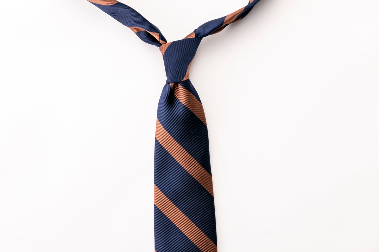 レジメンタルネクタイ NAVY/BROWN