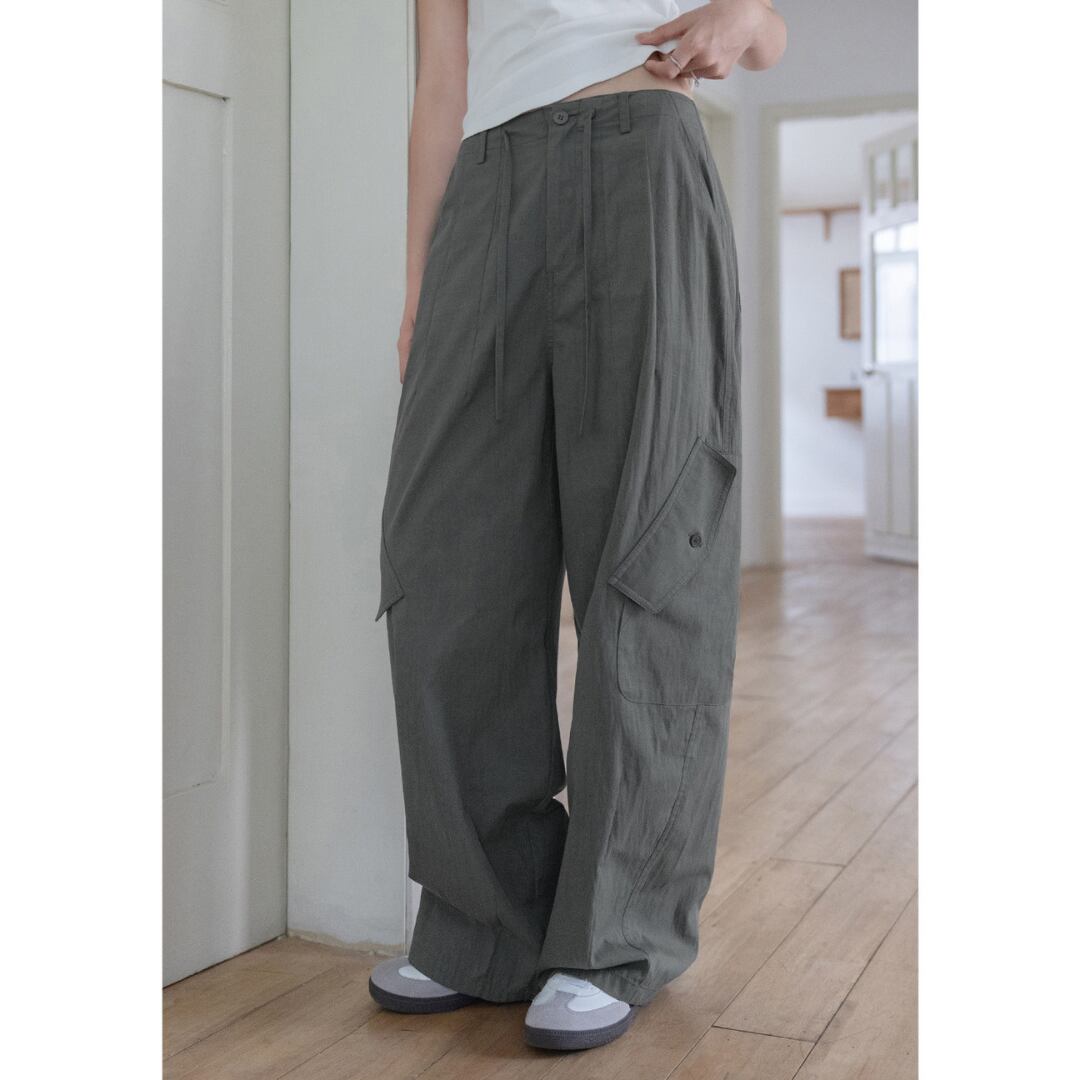 cargo wide long pants