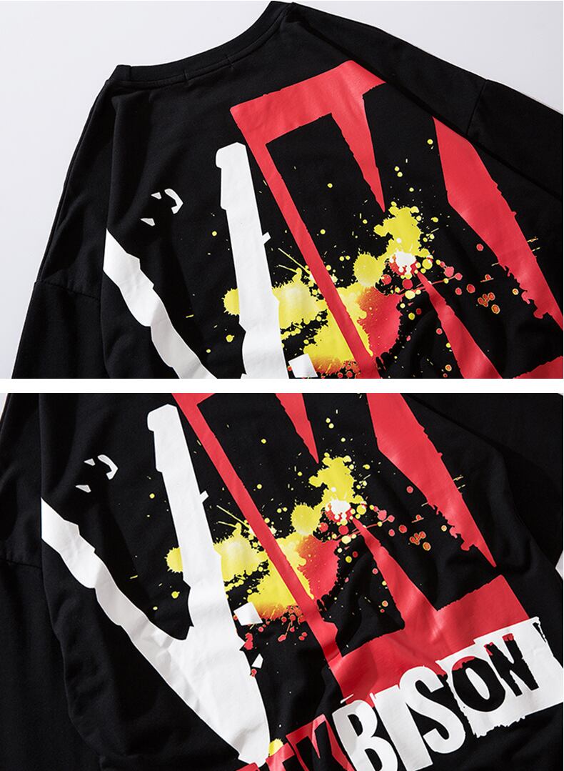 全2色 Tシャツ カットソー プリント カジュアル ストリート 