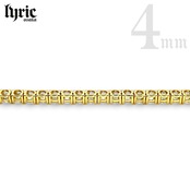 4mm 55cm  luxury tennis necklace gold