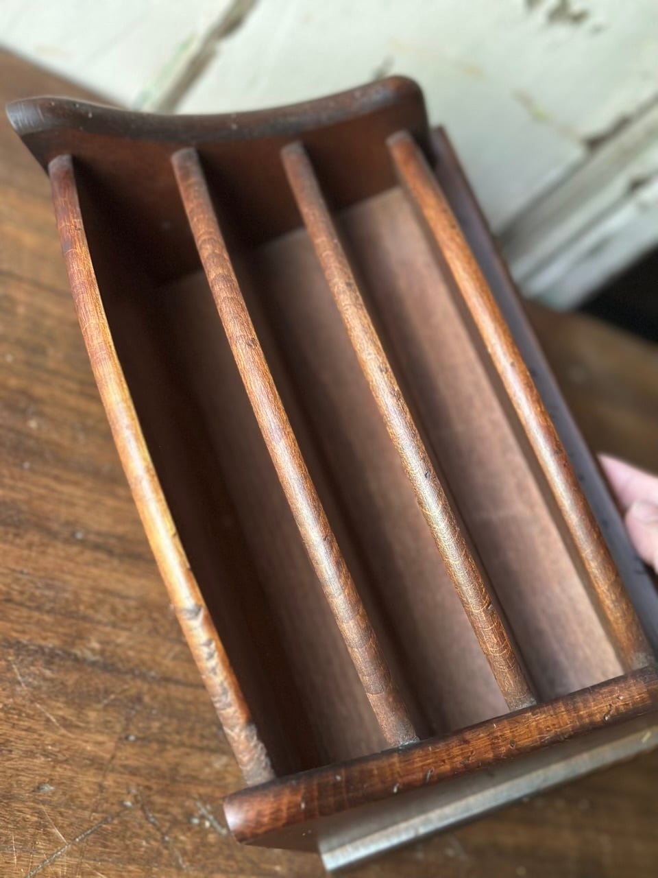 木製レターラック ブラウン 書類ケース | Brocante de La Cocotte