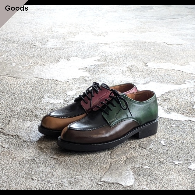 Milton Keynes Vチップレザーシューズ V-tip Leather Shoes / Crazy pattern