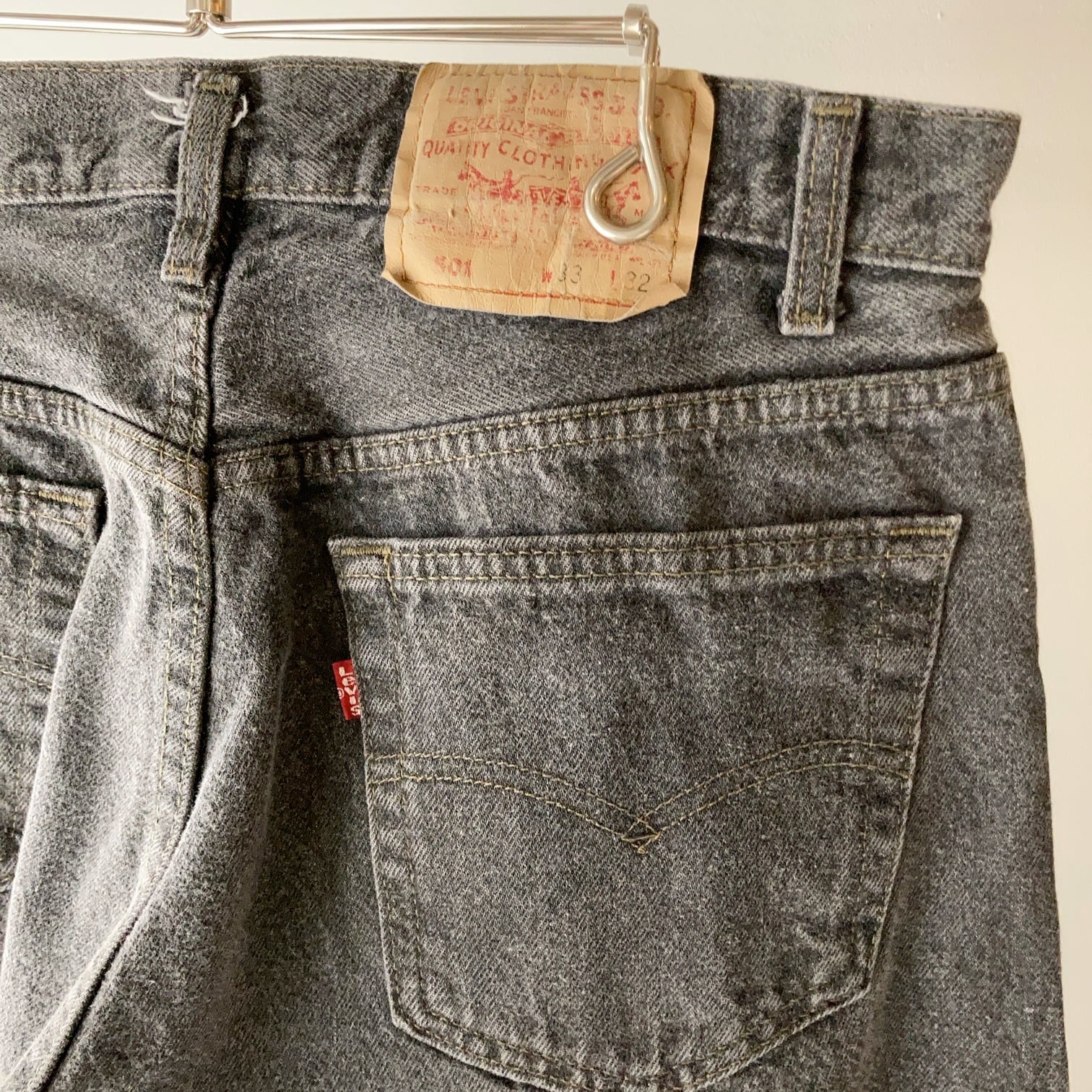 80's~ Levi's 501 先染めブラックデニムパンツ USA製 W33【0409A33