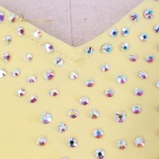 社交ダンス 衣装 スタンダードドレス ワンピース ドレス スタンダード 黄色 光沢 フロート レース デモ パーティドレス 発表会 無地 イエロー系 パーティー ダンス ステージ用 ドレスアップ おしゃれ かわいい 高級感 ふわふわ 華やか 軽量 コスチューム 発表会用 柔らかい シルエット 女性用