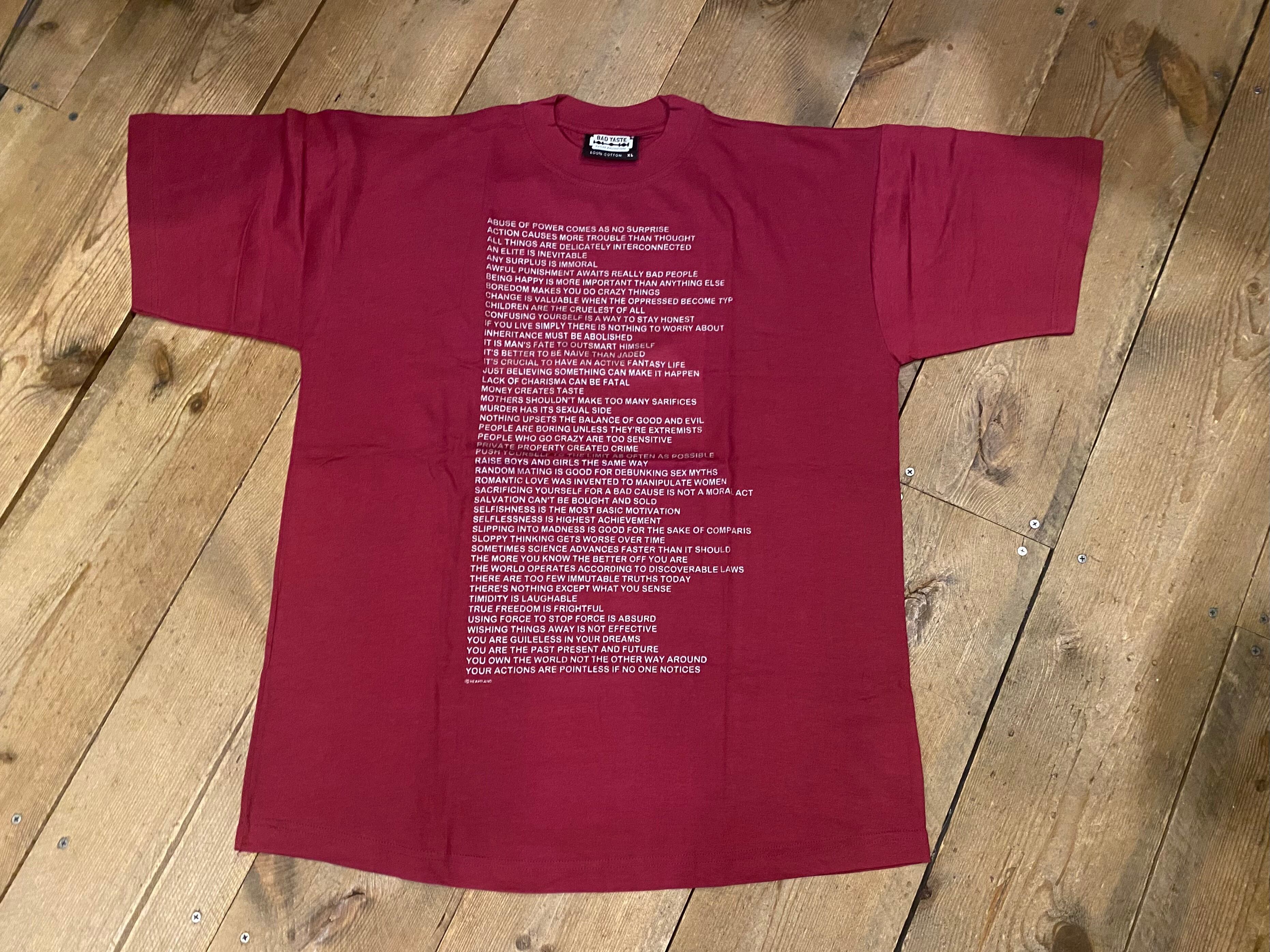 Jenny Holzer Tシャツ Truisms HEARTLAND