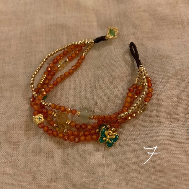 Somedayifレトロ民族風ビーズブレスレット 8s