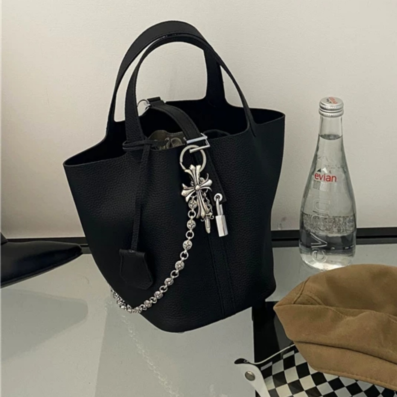 Genuine leather bucket bag (ME487)
