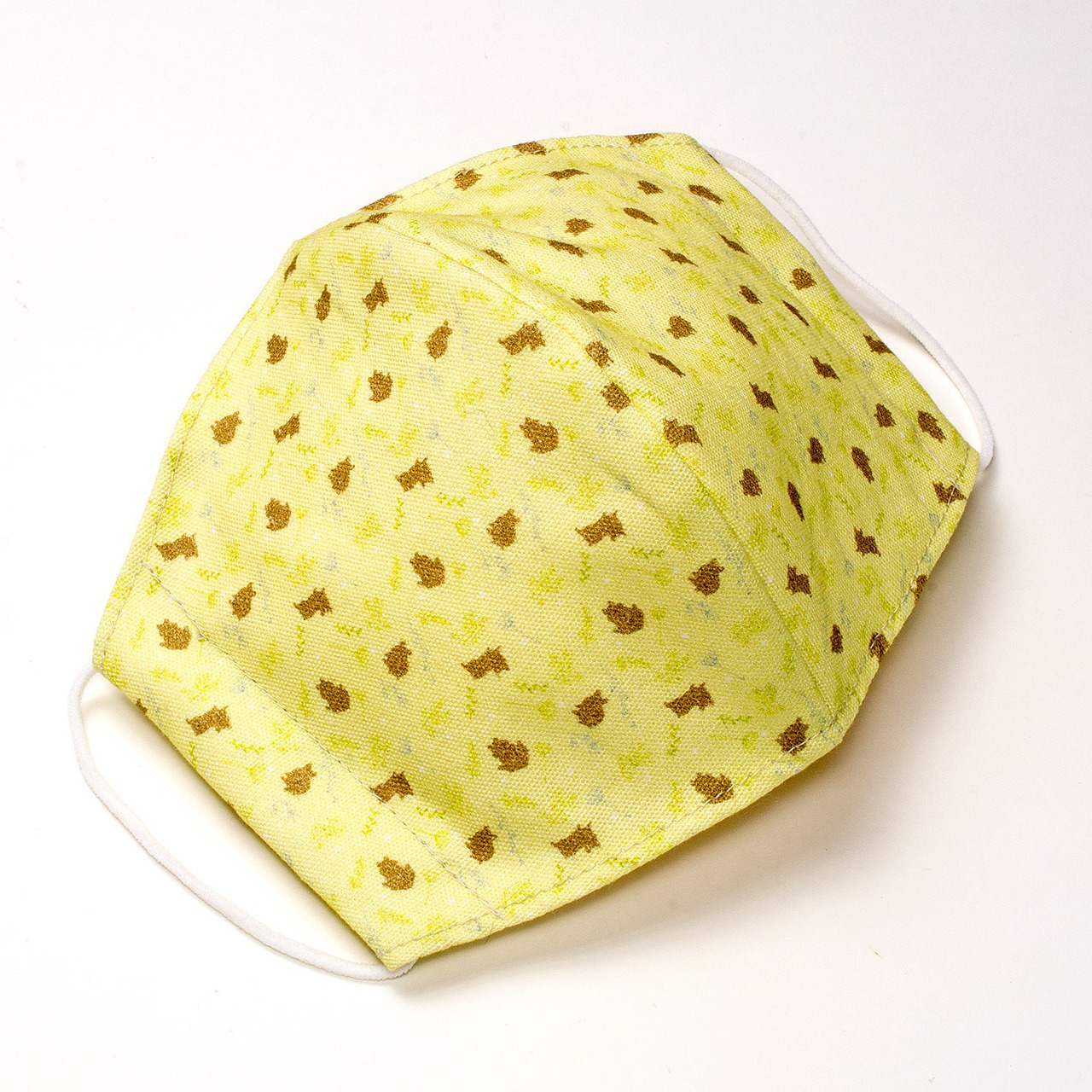 みんなが元気になるマスク 子供用 ハムスター シルエット グリーン 布マスク 日本製 立体 EJ-862G