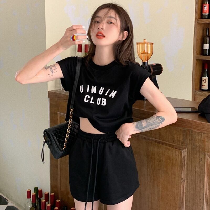 サマーノースリーブプリントウェストショーツ レディース 夏物 ブルマー YY-ファッション63282472124