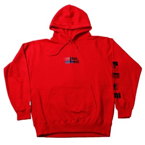 INAME logo artwork hoodie (Red)