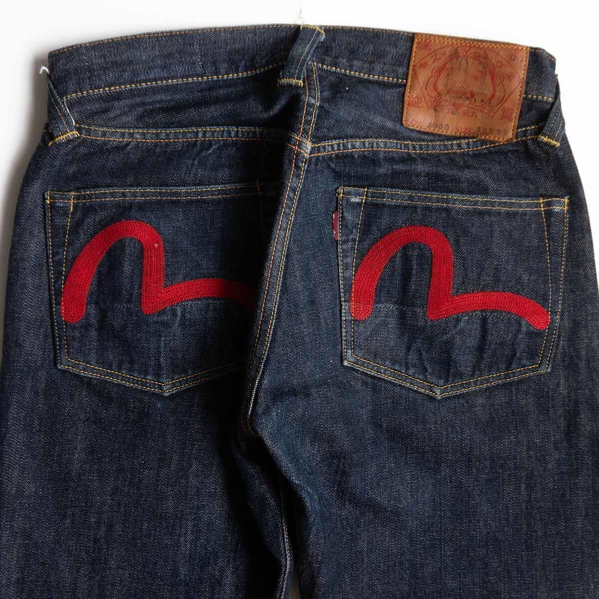 【濃紺】EVISU 【LOT.2000 デニムパンツ】32×32 エビス ジーンズ 赤カモメ 刺繍 26070457 濃紺】EVISU 【LOT.2000 デニムパンツ】32×32 エビス ジーンズ 赤