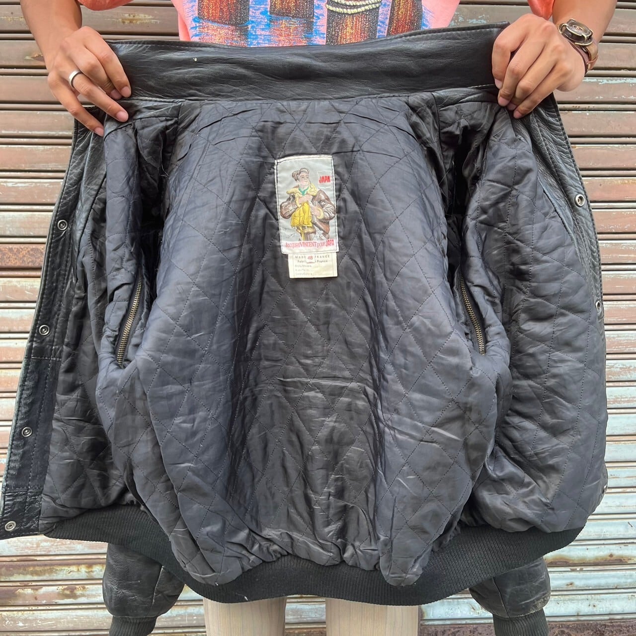 80s Japa 80s French Leather フランス製フランス軍 80s Japa 80s French Leather フランス製フランス軍