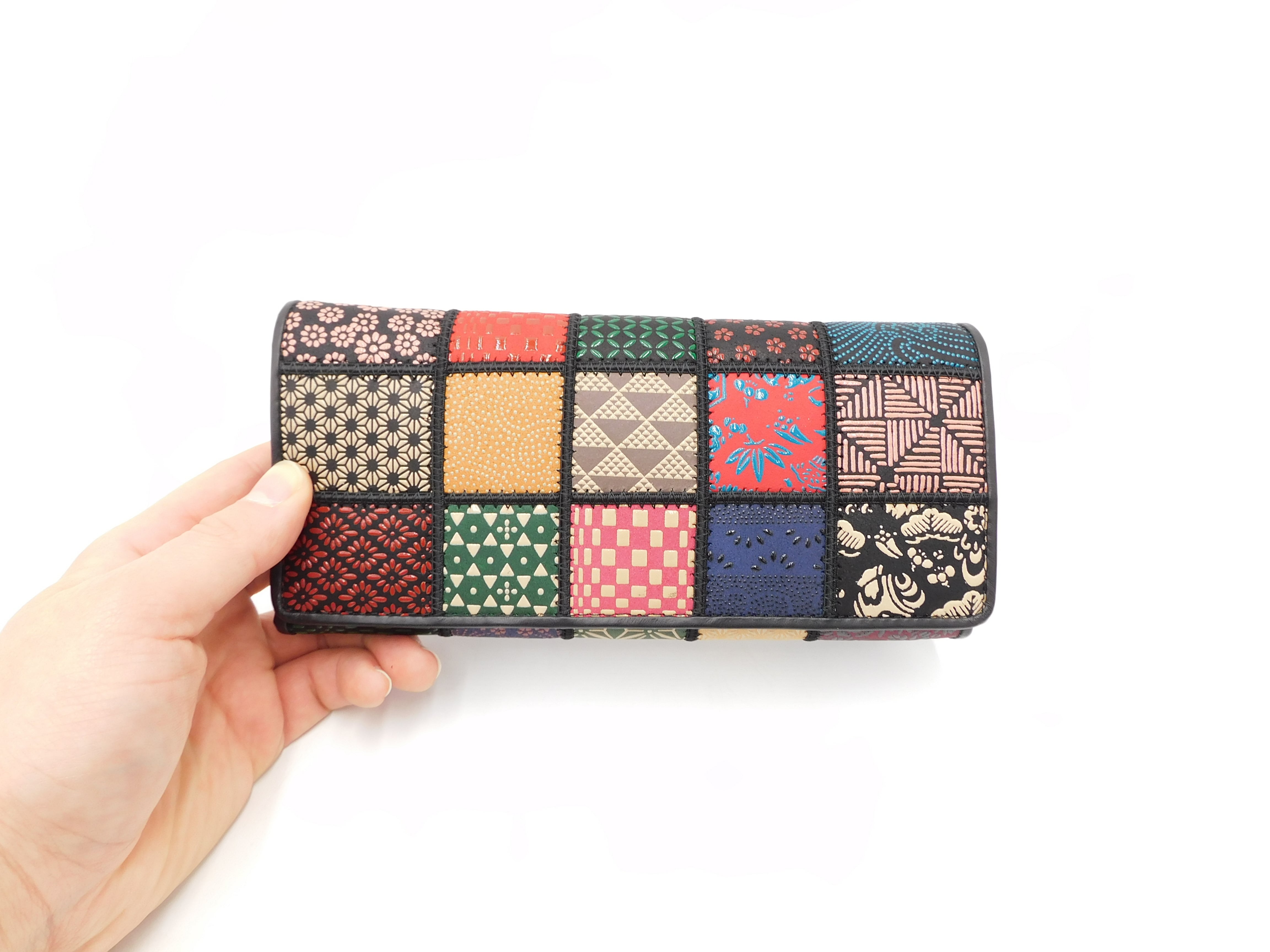 パッチワーク印傳 中L型長財布 マルチカラー | 浅草前川印傳｜公式
