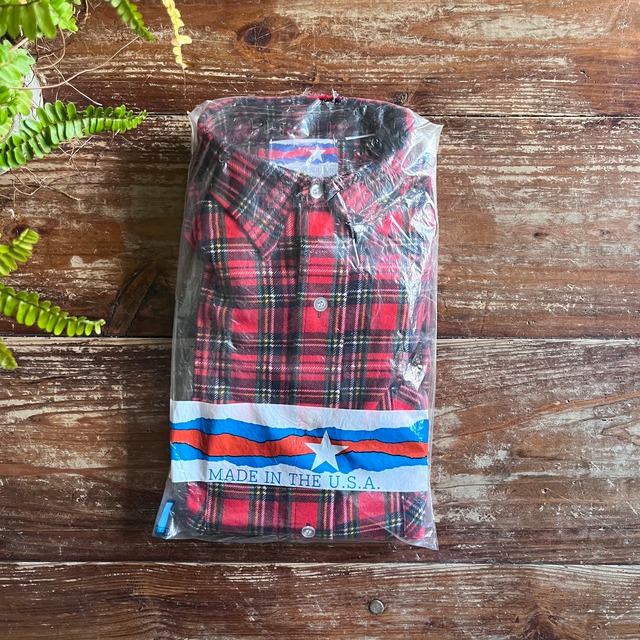 1970’s Deadstock “Mr. Leggs" Heavy Cotton Flannel Shirt/ XL