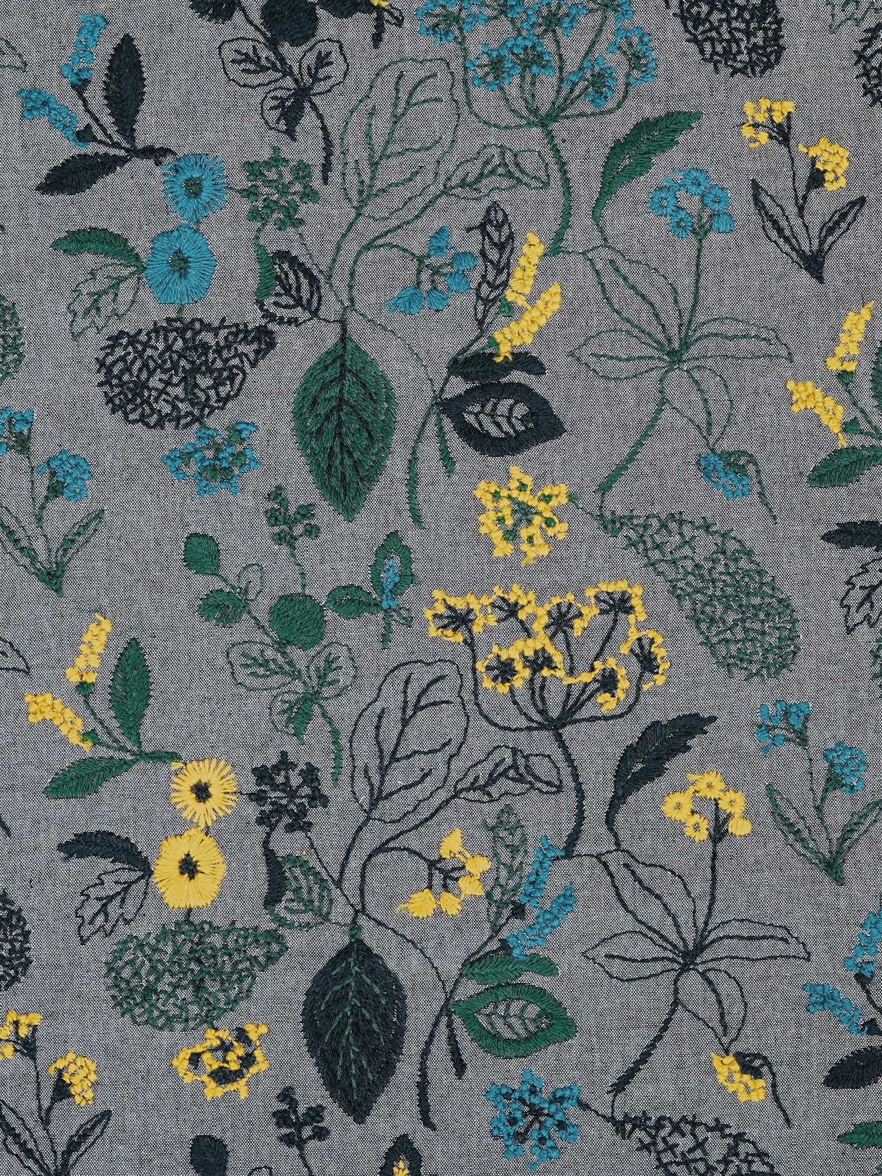 【muuc × ヌノニシタイ】筆記帳刺繍 三つ編みバッグ / ネイビー