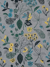 【muuc × ヌノニシタイ】筆記帳刺繍 三つ編みバッグ / ネイビー