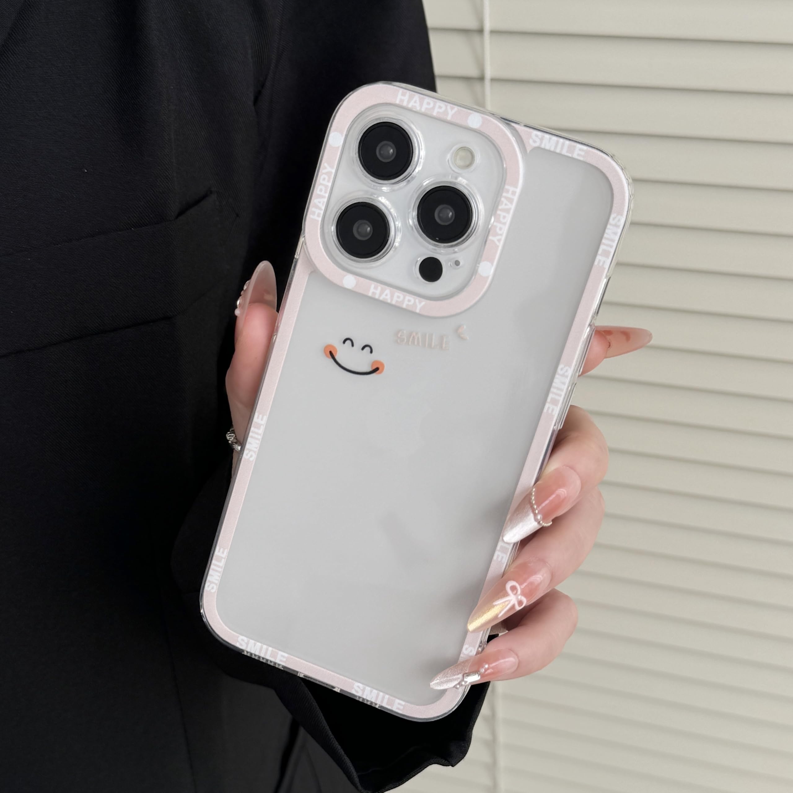 Heiro iPhone 16 用 ケース クリア シンプル 韓国 カバー 薄型 黄ばみにくい 指紋防止 スレ傷防止 かわいい 携帯電話ケース