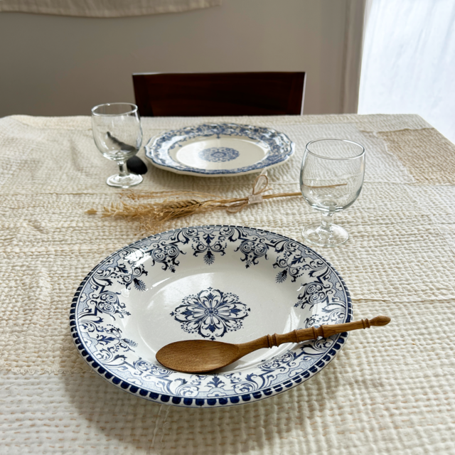 Gien ジアン “Rouen” 花模様のプレート /A