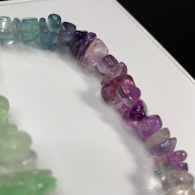 細石グラデーション☆フローライトブレスレット