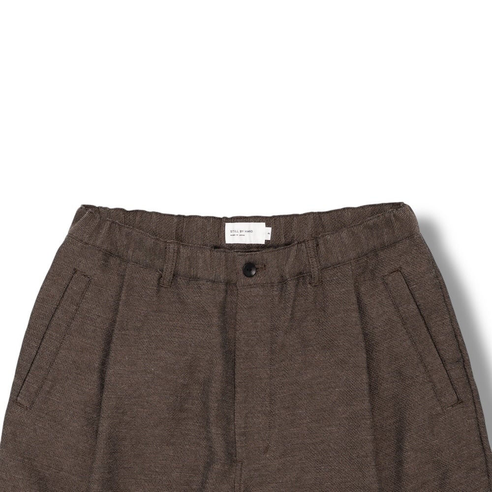 STILL BY HAND ポリエステルツイードチェックパンツ　サイズ46 美品 STILL BY HAND -Mixed color 1 pleats pants - / PT06261 / スティル