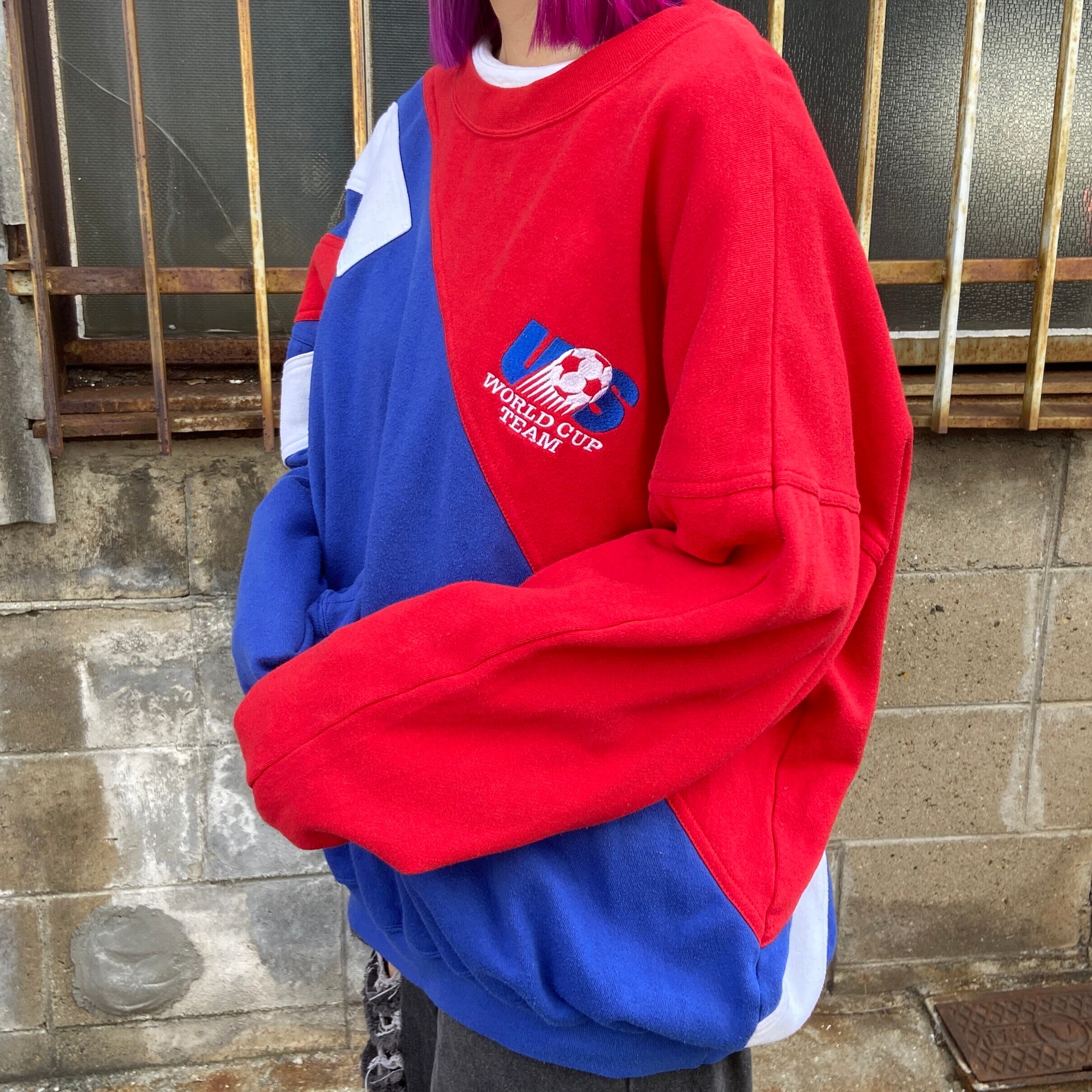 90s adidas フットボールウェア レッド 激レア モナコ monaco