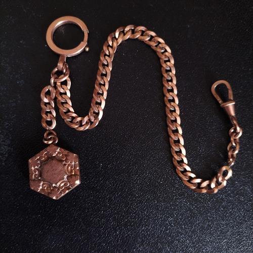 French Pocket Watch Chain with Pendant