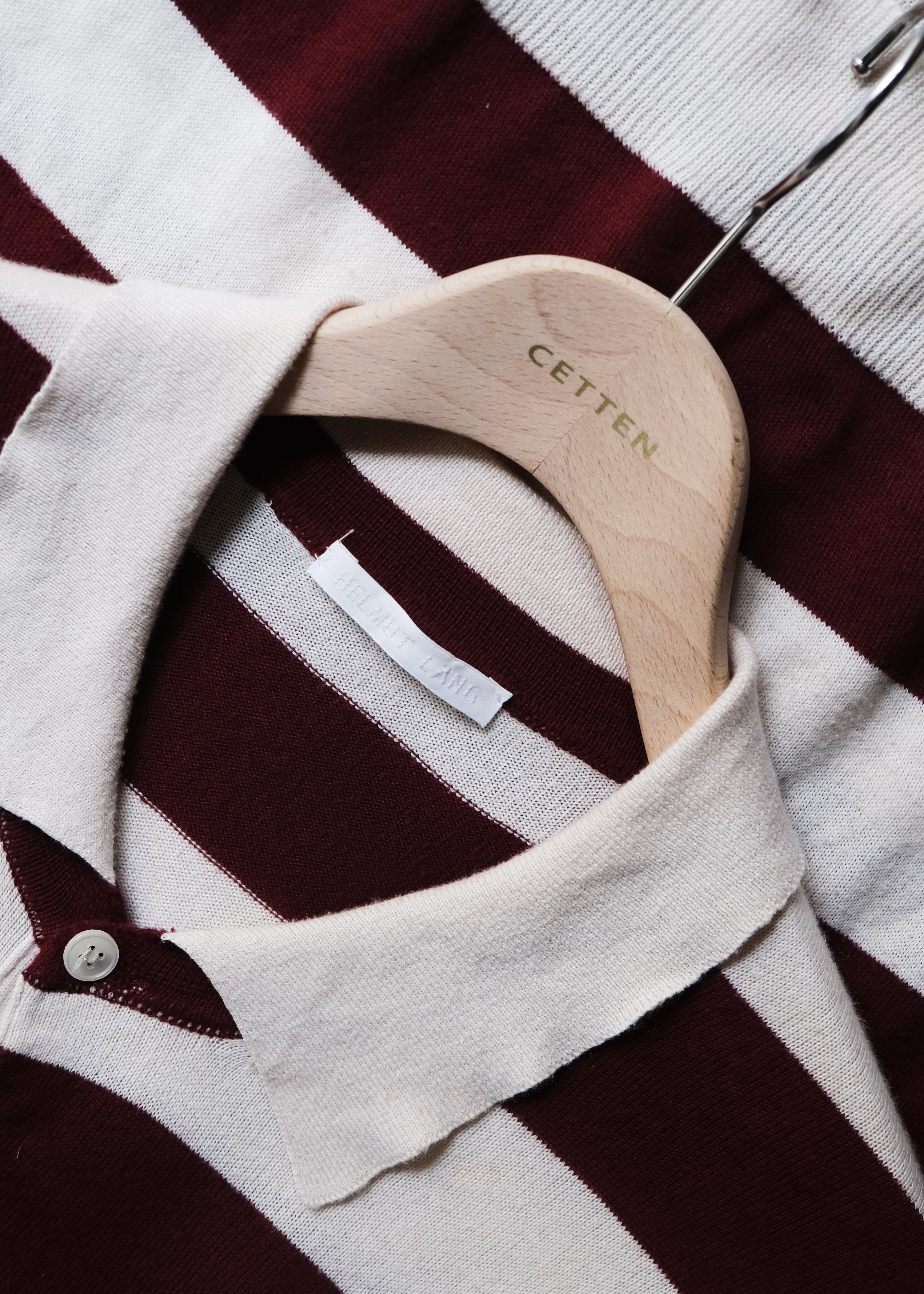 レア/99/Helmut lang/ストライプペイント/メッシュポロシャツ/L レア/99/Helmut lang/ストライプペイント/メッシュポロシャツ/L