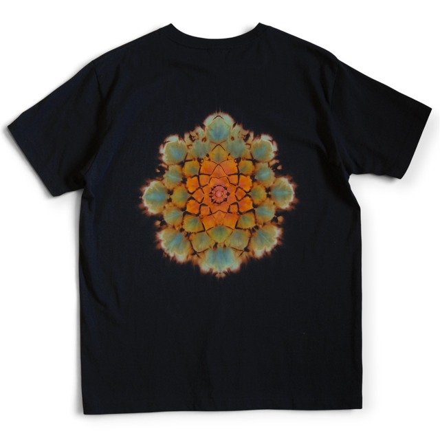 “曼荼羅染め×抜染” -nukizome- TIE DYE T-SHIRT 《L》