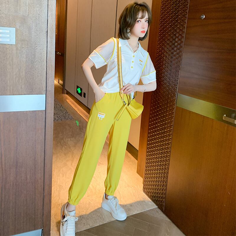 カラーTシャツ ハイウェストウェストサマー 夏物 ステッチ MIUCO52946373187