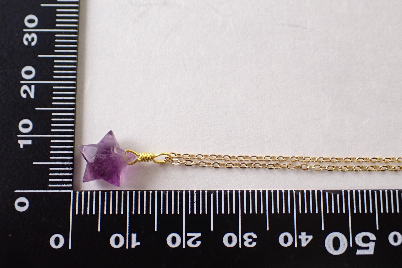 フローライトネックレス(スターカット)　3.62ct　[C9‐153]