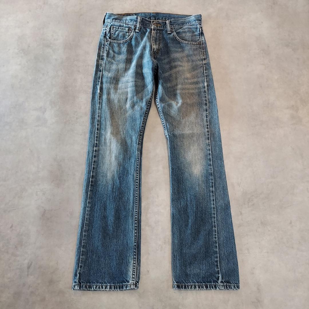 リーバイス527 Levis W29 フレア ブーツ 青 古着 ヒゲ 21692