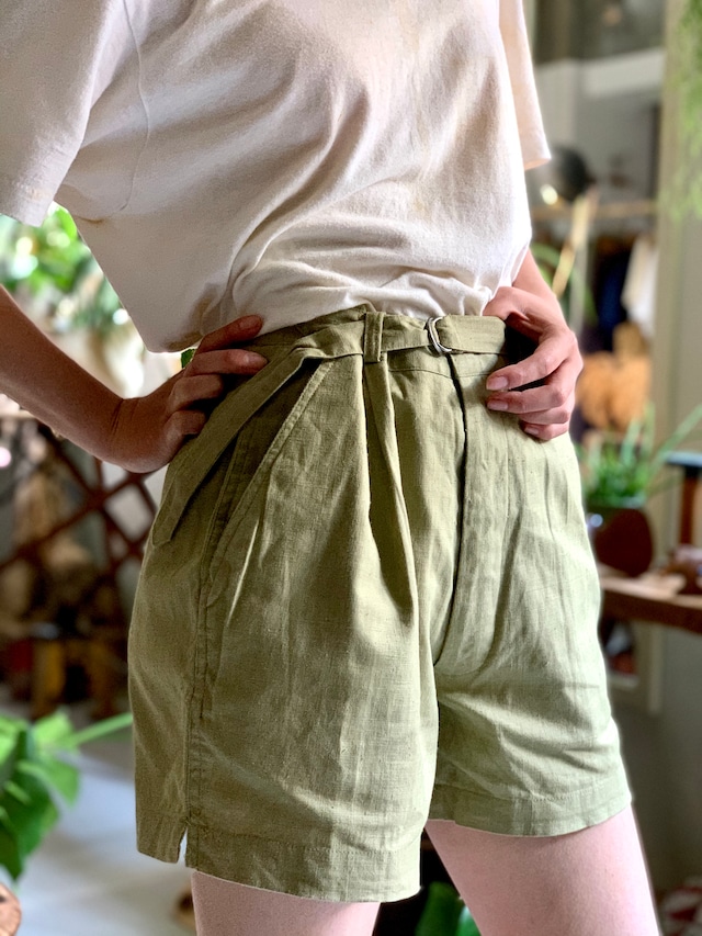 70’s vintage “s/s safari style pants” “khaki” d.stock