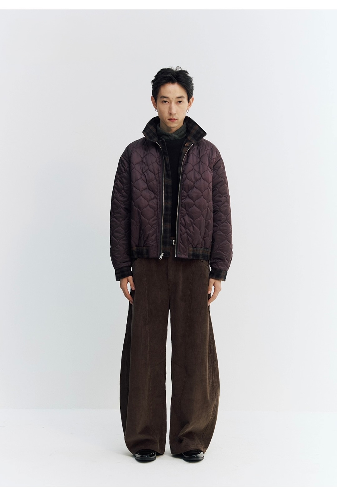 NORYBRAND Corduroy Twisted Wide Trousers